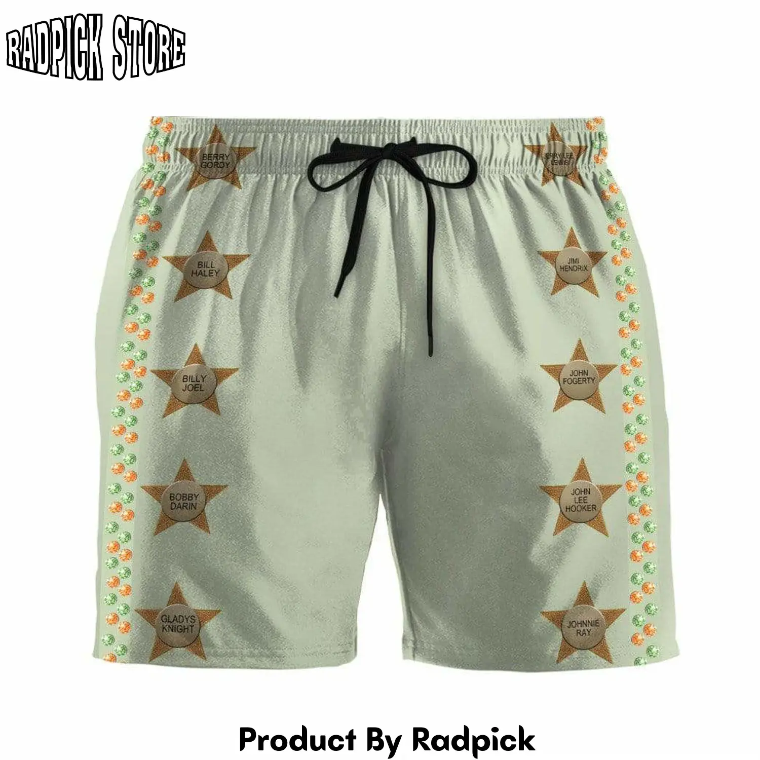 Radpick 3d elton john star on hollywood custom beach shorts swim trunks rp631545
